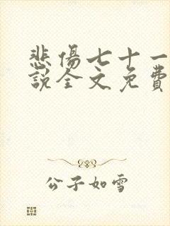 悲伤七十一年小说全文免费读