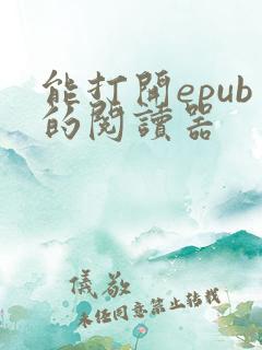 能打开epub的阅读器