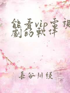 能看vip电视剧的软件