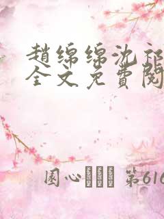 赵绵绵沈祁小说全文免费阅读