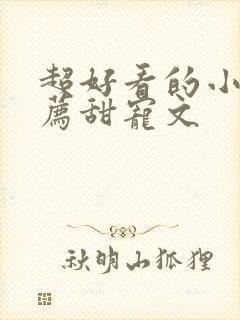 超好看的小说推荐甜宠文