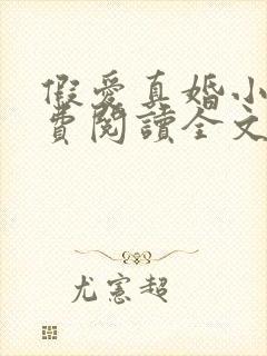 假爱真婚小说免费阅读全文