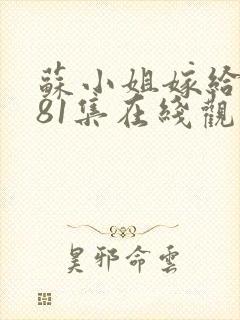 苏小姐嫁给错人81集在线观看