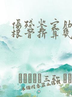 伤残鉴定肋骨五根骨折算几级