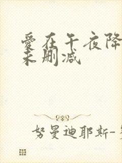 爱在午夜降临前未删减