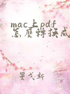 mac上pdf怎么转换成word
