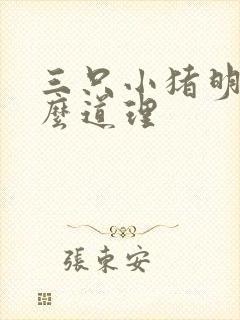 三只小猪明白什么道理