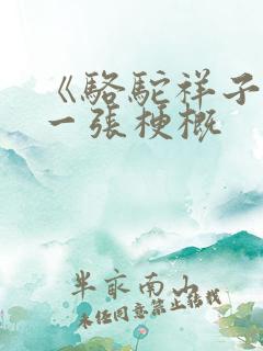 《骆驼祥子》每一张梗概