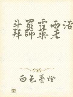 斗罗霍雨浩开局拜师药老