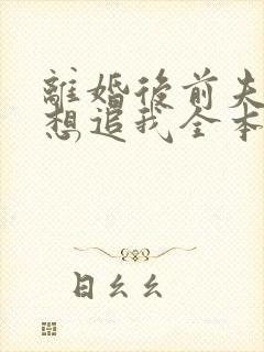 离婚后前夫总是想追我全本免费