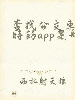 查找公交车在实时的app是哪个