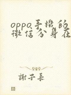 oppo手机的微信分身在哪里找