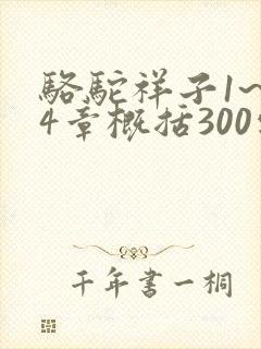 骆驼祥子1~24章概括300字