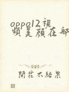 oppo12视频美颜在哪里设置