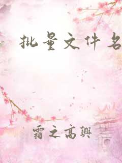 批量文件名修改