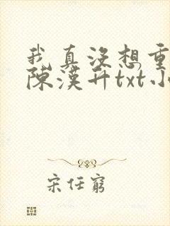 我真没想重生啊陈汉升txt小说下载