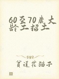 60至70岁大龄工招工