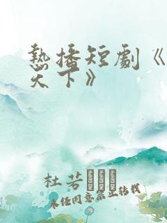 热播短剧《倾凰天下》