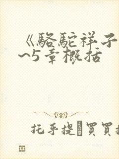 《骆驼祥子》1~5章概括