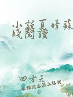 小说夏晴苏御在线阅读