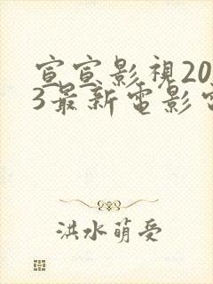 宣宣影视2023最新电影电视剧