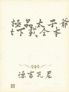 极品太子爷txt下载全本