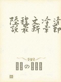 陆程文冷清秋小说最新章节