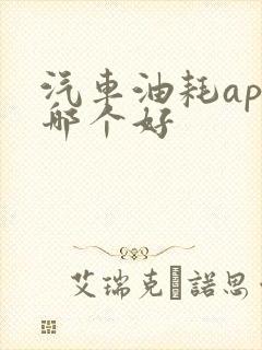 汽车油耗app哪个好