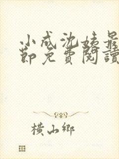 小成沈姨最新章节免费阅读