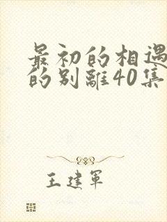 最初的相遇最后的别离40集