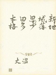 本田思域新车价格多少落地