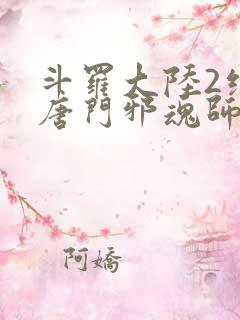 斗罗大陆2绝世唐门邪魂师