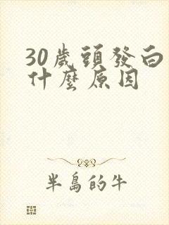 30岁头发白是什么原因