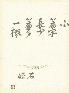 一篇长篇小说大概多少字