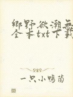 乡野欲潮无删减全本txt下载