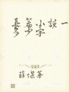 长篇小说一般有多少字