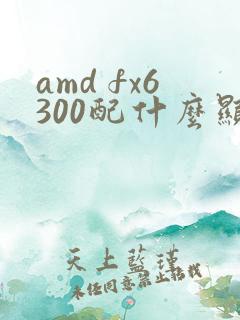 amd fx6300配什么显卡