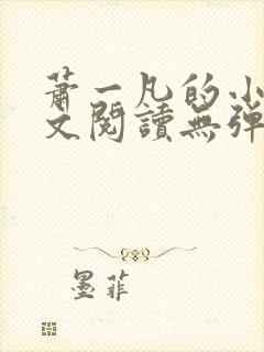 萧一凡的小说全文阅读无弹窗