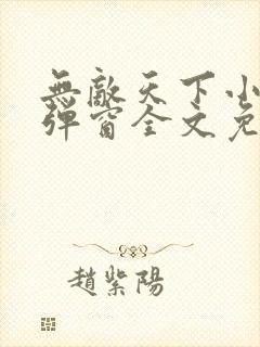 无敌天下小说无弹窗全文免费阅读