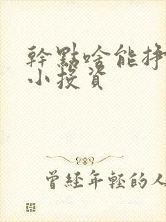 干点啥能挣钱呢小投资