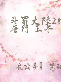 斗罗大陆2绝世唐门 王冬