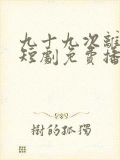 九十九次离开你短剧免费播放