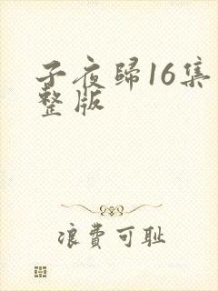 子夜归16集完整版