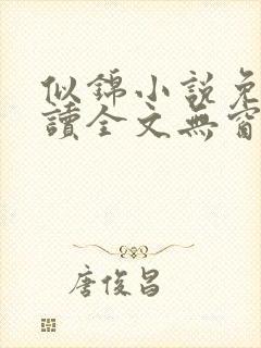 似锦小说免费阅读全文无窗口