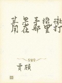 苹果手机微信应用在哪里打开