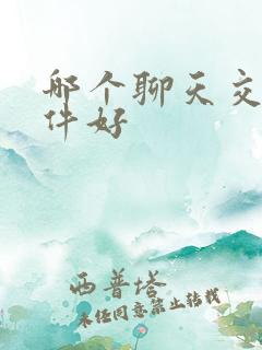 哪个聊天交友软件好