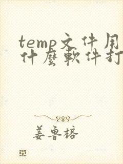 temp文件用什么软件打开