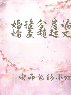 婚后分房娇夫别娇羞赵廷文方允无删减完整