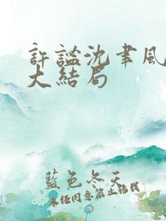 许谧沈聿风小说大结局