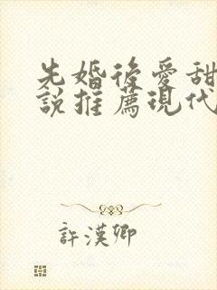 先婚后爱甜文小说推荐现代言情